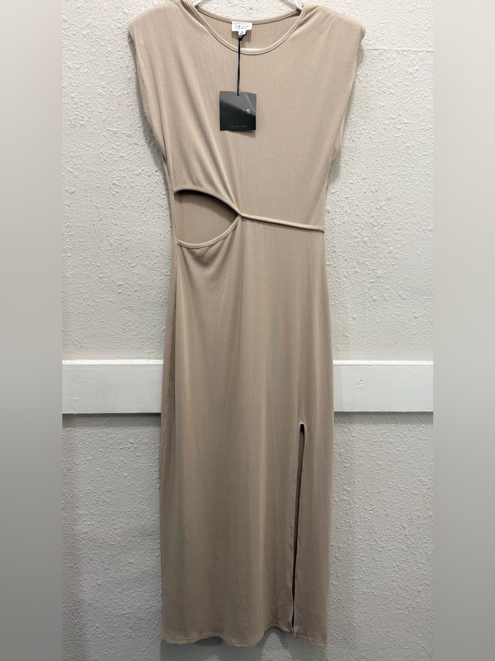 Le Lis Collection Beige Maxi Cutout Dress NWT M